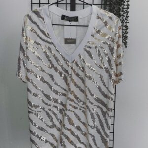 Golden Zebra Glam Tee