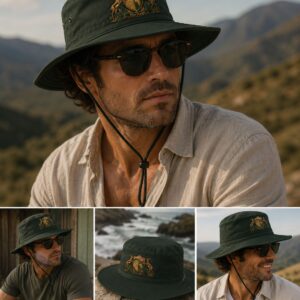 Wide Brim Bucket Hat